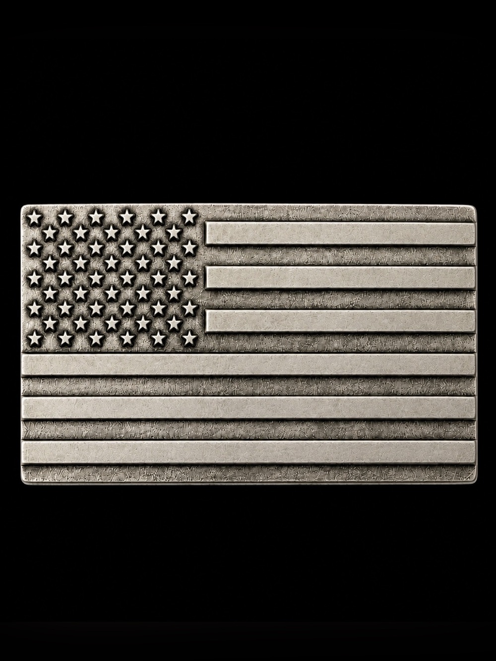 Indiana Metal Craft American Flag Solid Pewter Belt Buckle Made in USA NIB